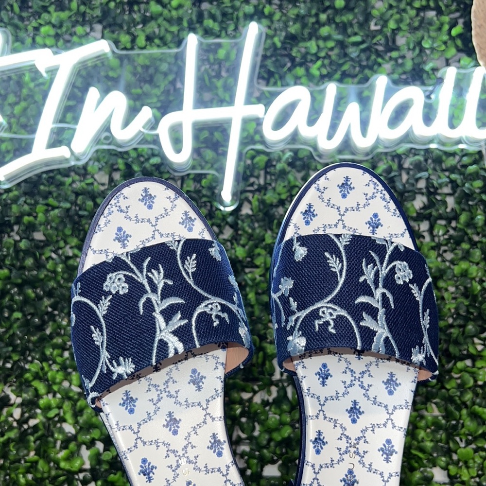 Hill House Home The City Summer Slide Blue Botanical 8 - Picture 13 of 14